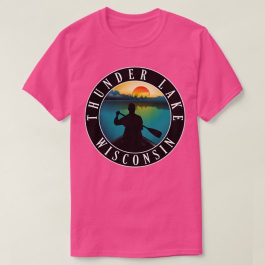 T-shirt Canoë de Thunder Lake Wisconsin (Design devant)