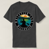 T-shirt Canoë de Whitefish Lake Wisconsin (Design devant)