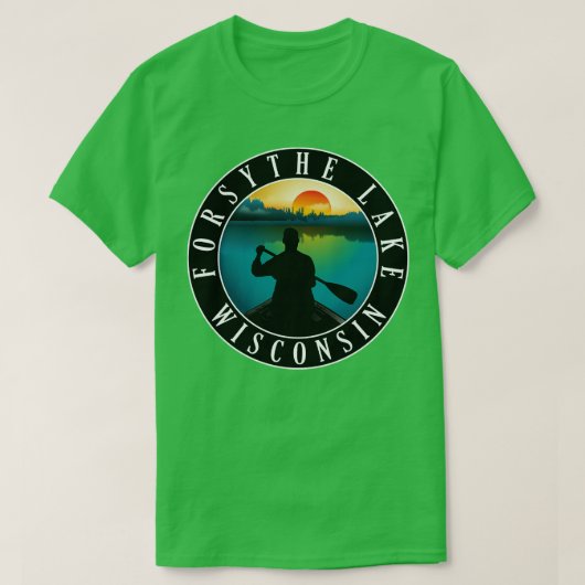 T-shirt Canoë Forsythe Lake Wisconsin (Design devant)