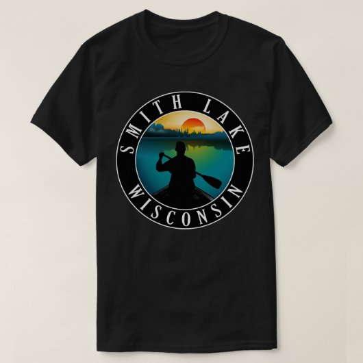 T-shirt Canoë-kayak Smith Lake Wisconsin (Design devant)