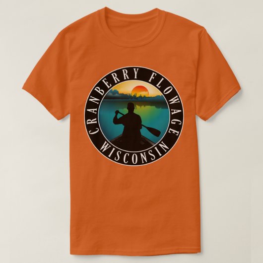 T-shirt Canoë-kayak Wisconsin (Design devant)