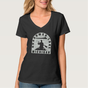 T-shirt Canoë sur le lac Boardman Michigan