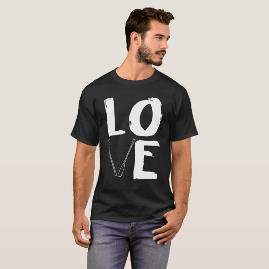 T-shirt Canoéiste Amour Paddle Paddle Canoë Canoë Canoë (Devant entier)