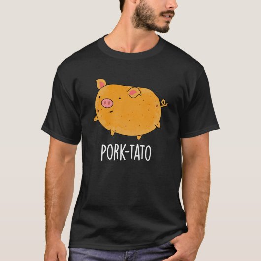 T-shirt Canon de pomme de terre de porc amusant BG foncé (Devant)