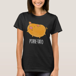 T-shirt Canon de pomme de terre de porc amusant BG foncé