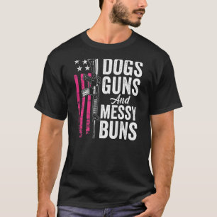 T-shirt Canons À Chiens Et Buns Mains Femmes Chien Pro Gun