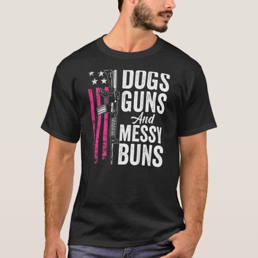 T-shirt Canons À Chiens Et Buns Mains Femmes Chien Pro Gun (Devant)