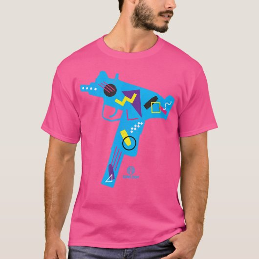 T-shirt Canons Dot Com Uzi 80'S Retrowave (Devant)