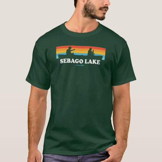 T-shirt Canot Sebago Lake Maine (Devant)