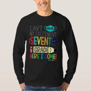 T-shirt Cant Masque Mon Excitation Septième Année Je Viens