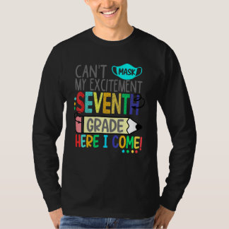 T-shirt Cant Masque Mon Excitation Septième Année Je Viens