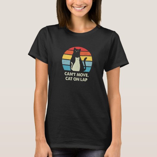 T-shirt Cant Move Chat on Lap Chat WFH Chaton Travail de l (Devant)