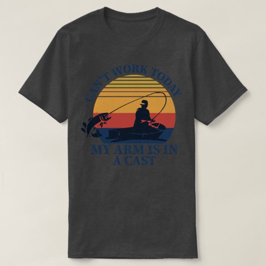 T-shirt Cant Work Today Mon bras est dans un moulage Vinta (Design devant)