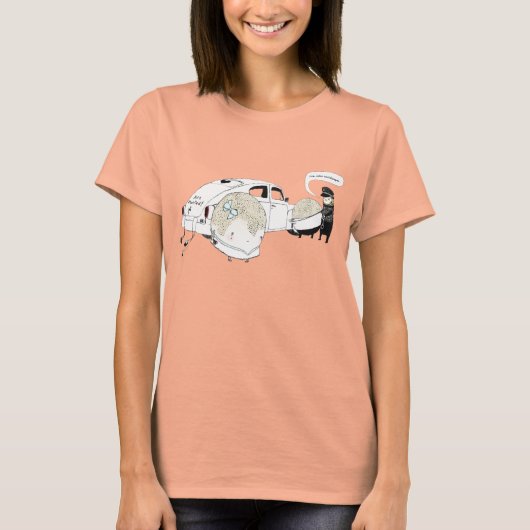 T-shirt Cantaloupe, Je ne peux pas fuir. (Devant)