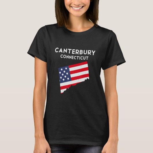T-shirt Canterbury Connecticut USA State America Travel Co (Devant)