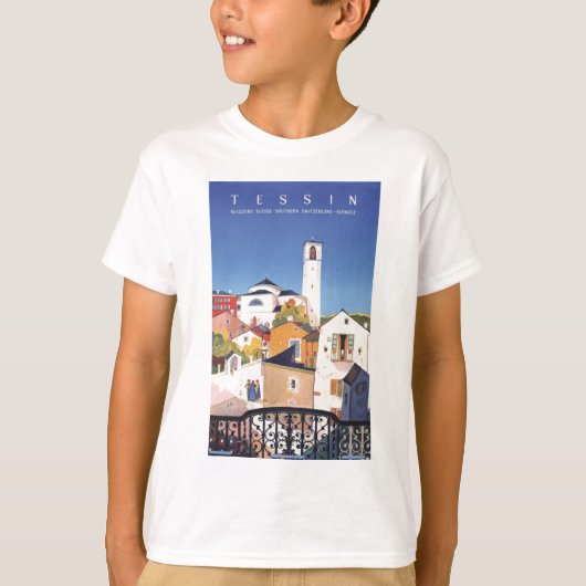 T-shirt Canton de Tessin vintage Suisse (Devant)