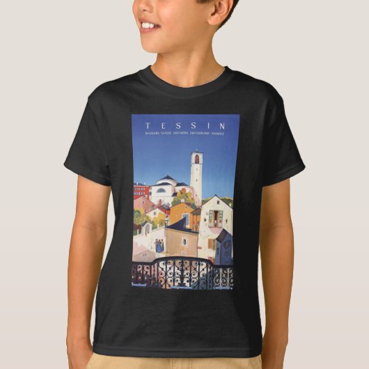 T-shirt Canton de Tessin vintage Suisse (Devant)