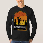 T-shirt Canyon Ferry Lake Montana Fishing (Devant)