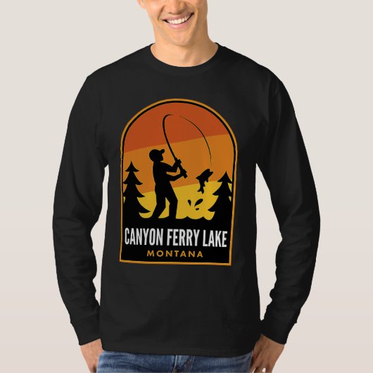 T-shirt Canyon Ferry Lake Montana Fishing (Devant)