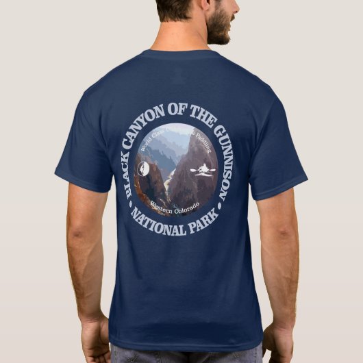 T-shirt Canyon noir du Gunnison NP (C) (Dos)