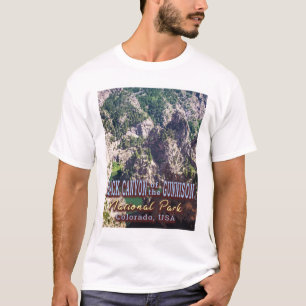 T-SHIRT CANYON NOIR DU PARC NATIONAL DE GUNNISON