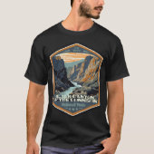 T-shirt Canyon Noir Du Parc National De Gunnison Wpa (Devant)
