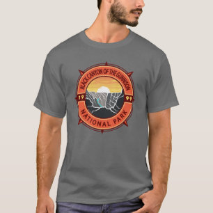T-shirt Canyon Noir Du Parc National Gunnison Compass