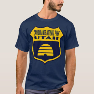 T-shirt Canyonlands National Park Utah Retro Flag Shield Y