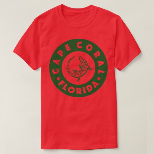 T-shirt Cap Coral Floride Circle Vert (Design devant)