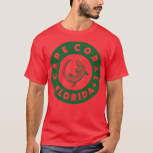 T-shirt Cap Coral Floride Circle Vert
