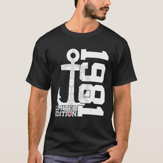 T-shirt Capacité de 41 ans 1981 marin 41e anniversaire (Devant)