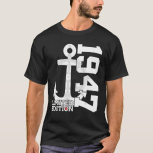 T-shirt Capacité de 75 ans 1947 marin 75e anniversaire