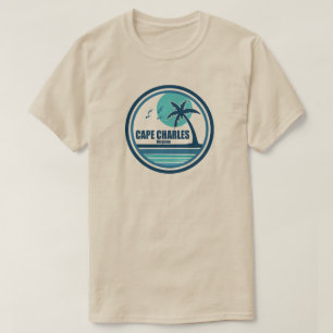 T-shirt Cape Charles Beach Virginia Palm Tree Birds