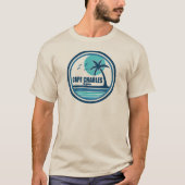 T-shirt Cape Charles Beach Virginia Palm Tree Birds (Devant)