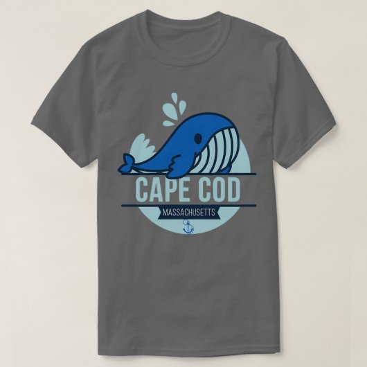 T-shirt Cape Cod Massachusetts Baleine (Design devant)