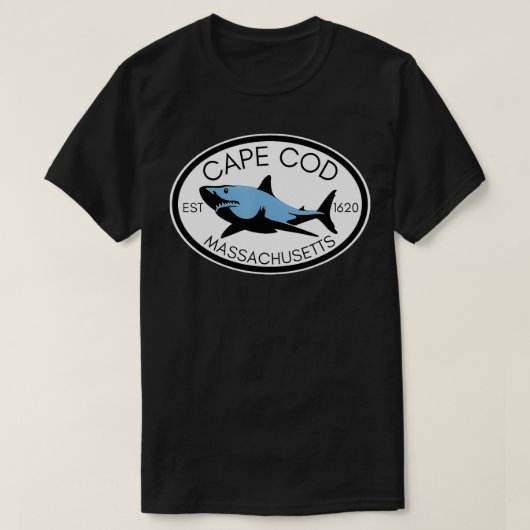 T-shirt Cape Cod Massachusetts Pêche Fish Beach Bateau (Design devant)