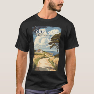 T-shirt Cape Cod Massachusetts Travel Art Vintage