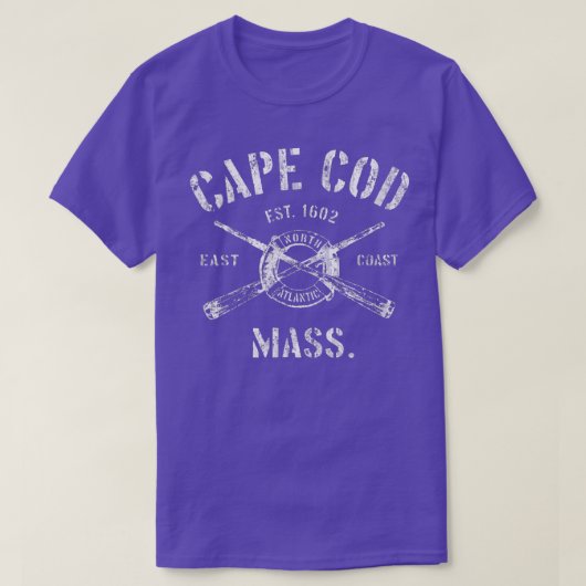 T-shirt Cape Cod MassachusettsVintage Nautical Boating Tee (Design devant)