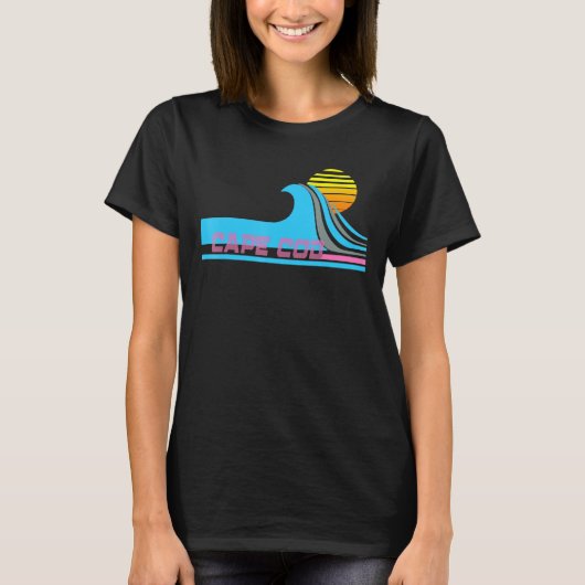 T-shirt Cape Cod Retro 80s Style Surf Tee (Devant)
