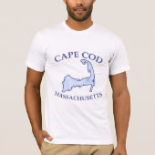 T-shirt Cape Cod Silhouette Preppy Blue Striped (Devant)