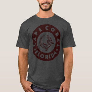 T-shirt Cape Coral Florida Circle Brown