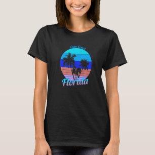 T-shirt Cape Coral Floride Rétro Palmiers tropicaux Vacat