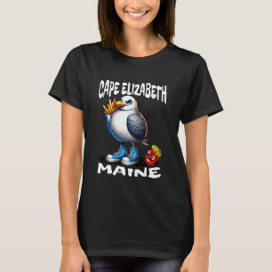 T-shirt Cape Elizabeth Maine Drôle de Mouette Frites Telle