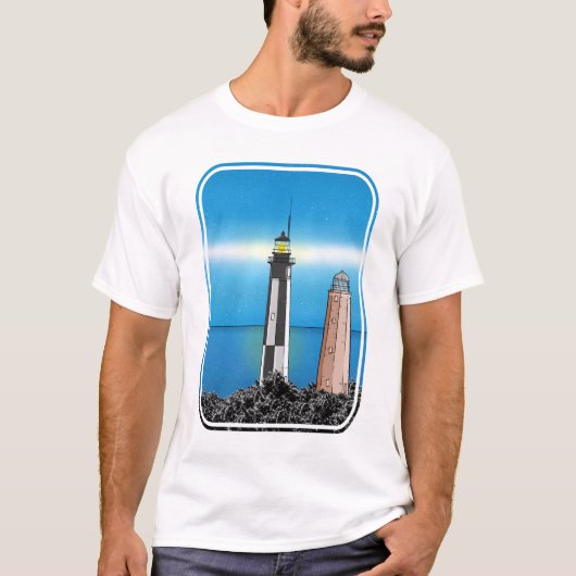 T-shirt Cape Henry Lighthouse Virginia Chesapeake Bay (Devant)
