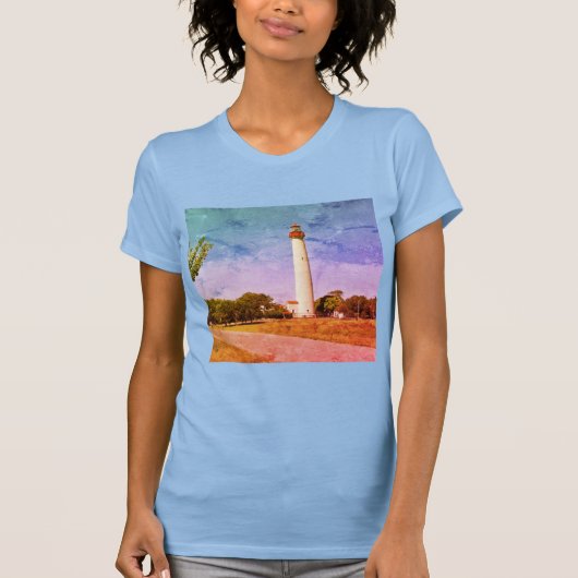 T-shirt Cape May Lighthouse Canvas Imprimer (Devant)
