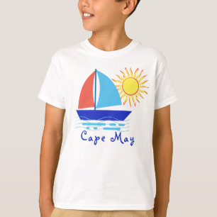 T-shirt Cape May New Jersey Sailboat et Sunshine Vacances