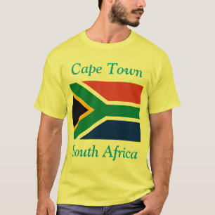 T-shirt Cape Town, Afrique du Sud avec le drapeau