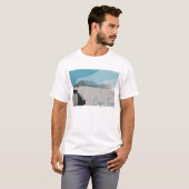 T-shirt Cape Town Table Mountain Ocean Sketch (Devant entier)