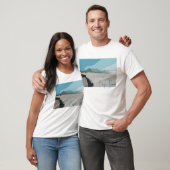 T-shirt Cape Town Table Mountain Ocean Sketch (Unisexe)