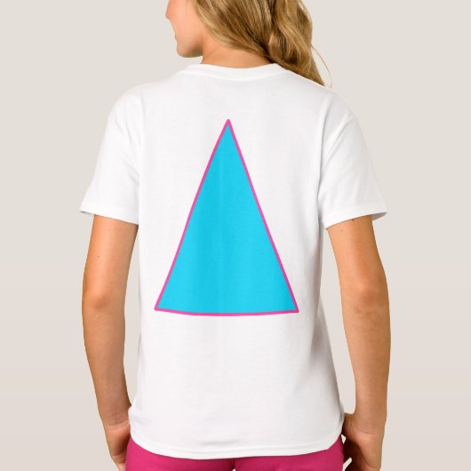 T-shirt capes d'usure de héros (Turquoise/rose) (Dos)